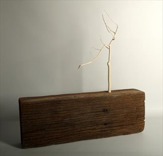 The Offer [2010] found timber, poplar + paint 80x80x50cm