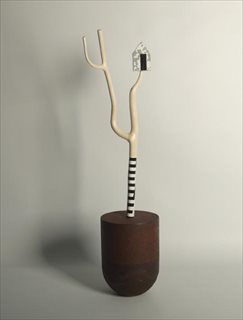 Tree House [2010] poplar, steel, paint + wax 79x22x18cm