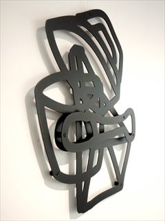 Drawing with iron [2011] brass + matt black chrome 25.5x31x1cm