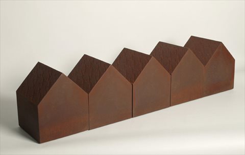 Himmel Street Houses [2010] patinated corten steel 22.5 x 95 x 18 cm